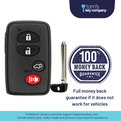 2008 2013 toyota highlander smart key fob 4 button 0140 board hyq14aab 4b 0140board fob high tom s key company 5 31796755267837