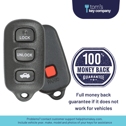 4 button keyless entry remote car key fob for select toyota vehicles gq43vt14t 4b tom s key company 3 31916611895549