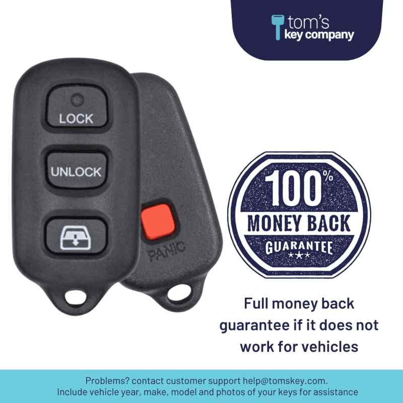 4 button keyless entry remote car key fob for select toyota vehicles hyq12bbx 4b tom s key company 3 31916582240509