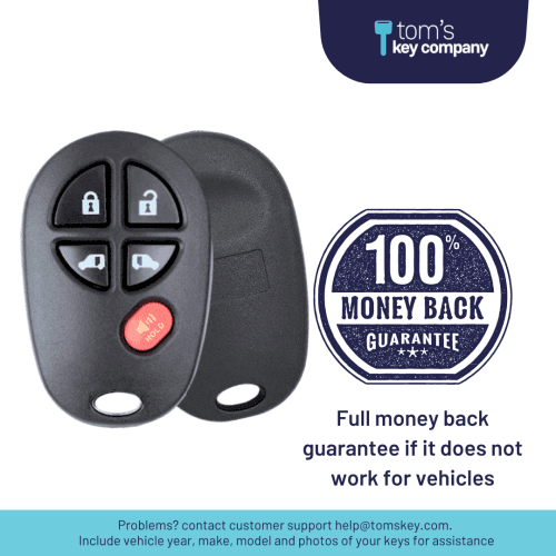 5 button keyless entry remote car key fob for toyota sienna vans gq43vt20t 5b tom s key company 3 31916821414141