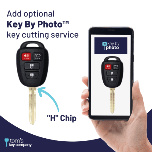 brand new aftermarket 4 button remote head key for toyota tacoma rav4 highlander scion xb h chip hyq12bdp 4b h tom s key company 2 32053052440829