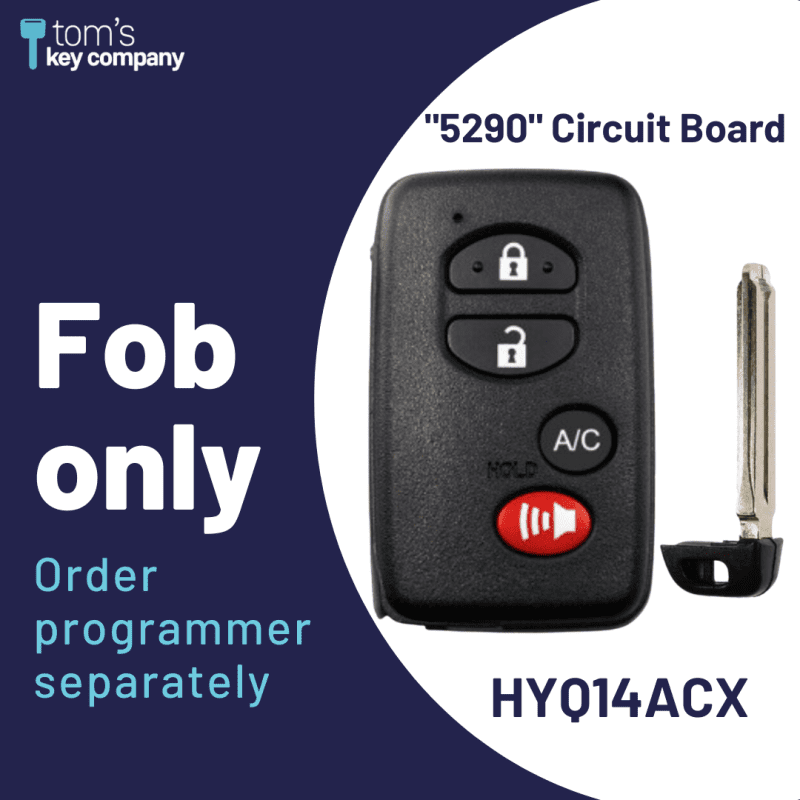 brand new aftermarket 4 button smart key fob for toyota prius hyq14acx 4b ac gne 5290 tom s key company 1 32049685758205