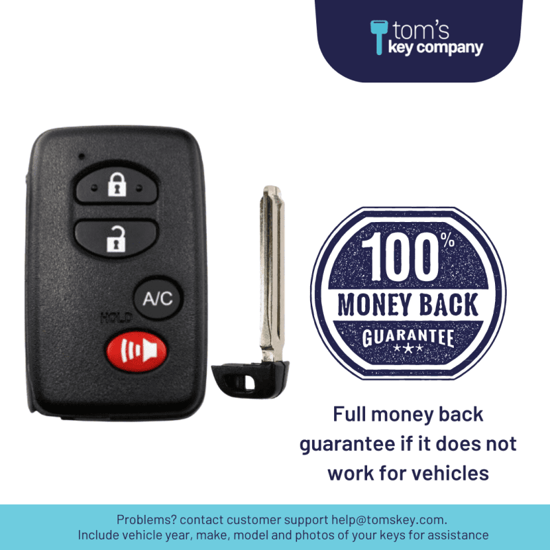 brand new aftermarket 4 button smart key fob for toyota prius hyq14acx 4b ac gne 5290 tom s key company 5 32049685856509