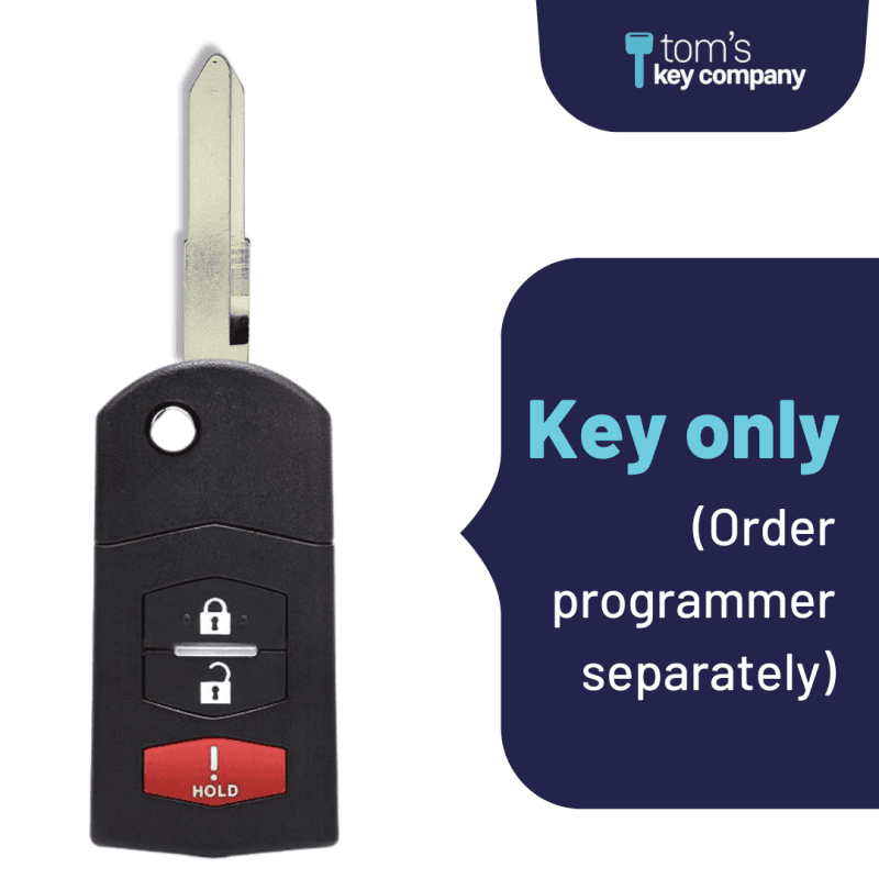 brand new aftermarket keyless entry flip key 3 button for select mazda vehicles mazflp 3b tom s key company 1 31943711949053