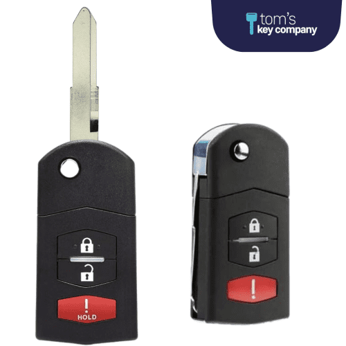 brand new aftermarket keyless entry flip key 3 button for select mazda vehicles mazflp 3b tom s key company 6 31943712080125