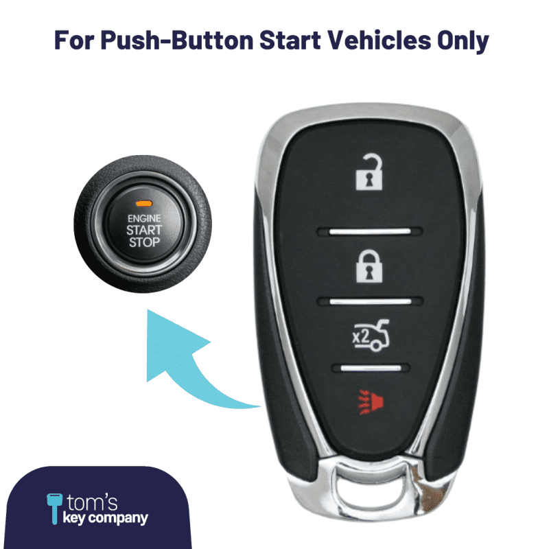 chevrolet camaro cruze impala and malibu 4 button smart key with trunk release gmchevsk tr 4b hyq4ea tom s key company 2 31512948506877