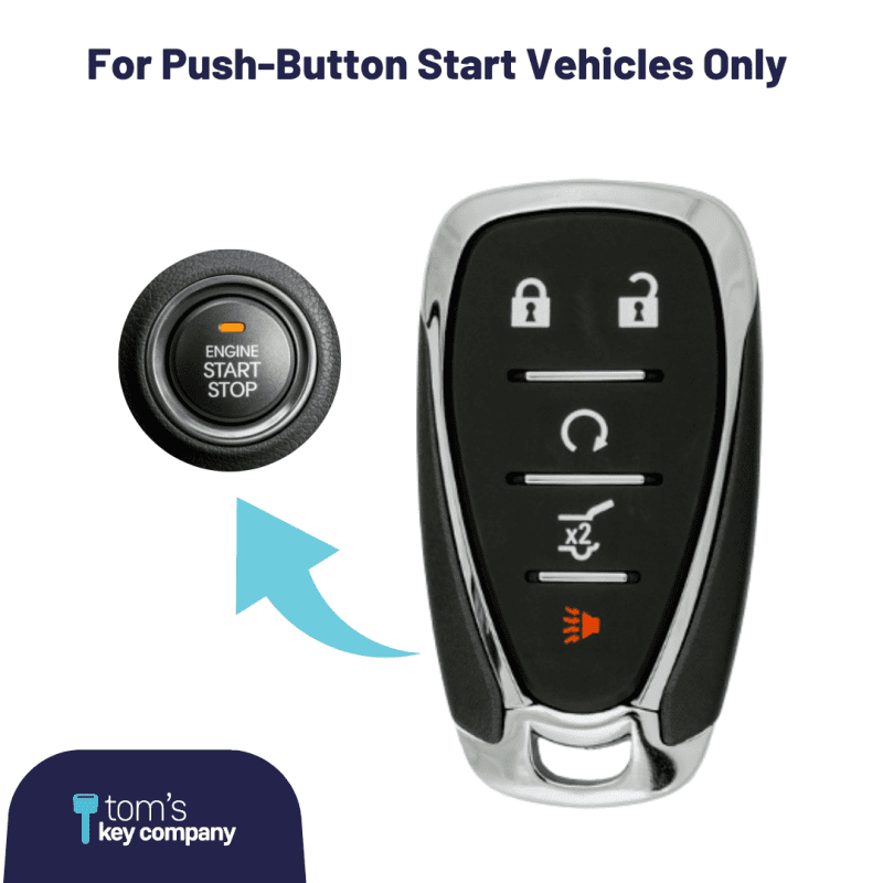 chevrolet equinox 5 button smart key with hatch release and remote start button gmchevsk 5b hyq4aa tom s key company 2 31484784673021