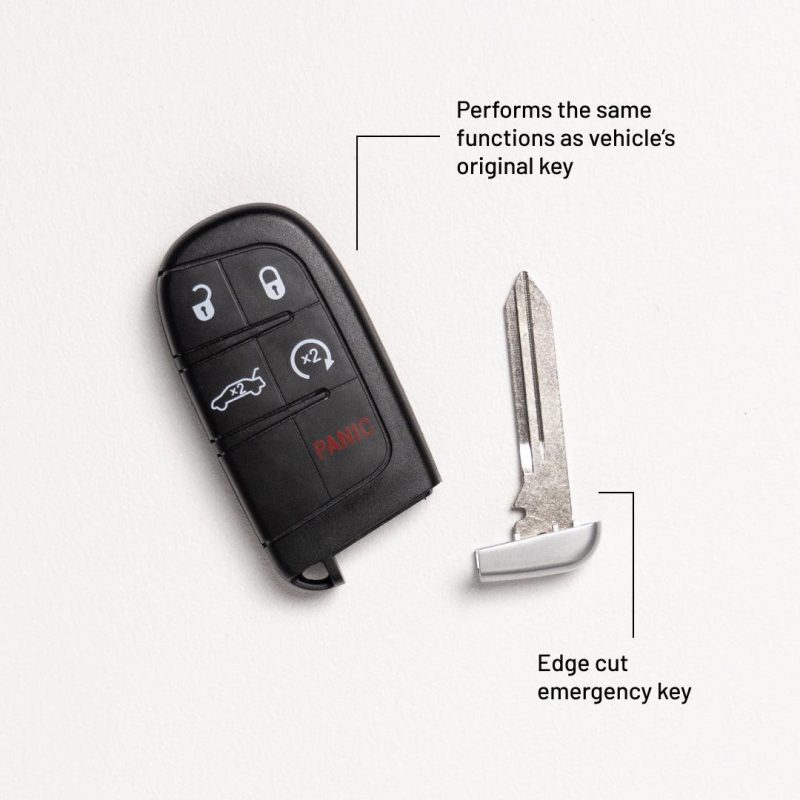 chrysler dodge and jeep 5 button smart key fob for select vehicles cdsk e5trz0sk 5b fob tom s key company 2 31784022311165