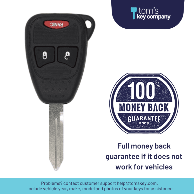 chrysler dodge and jeep key with 3 button remote fob oht692427aa 3b 46 tom s key company 4 32069060755709