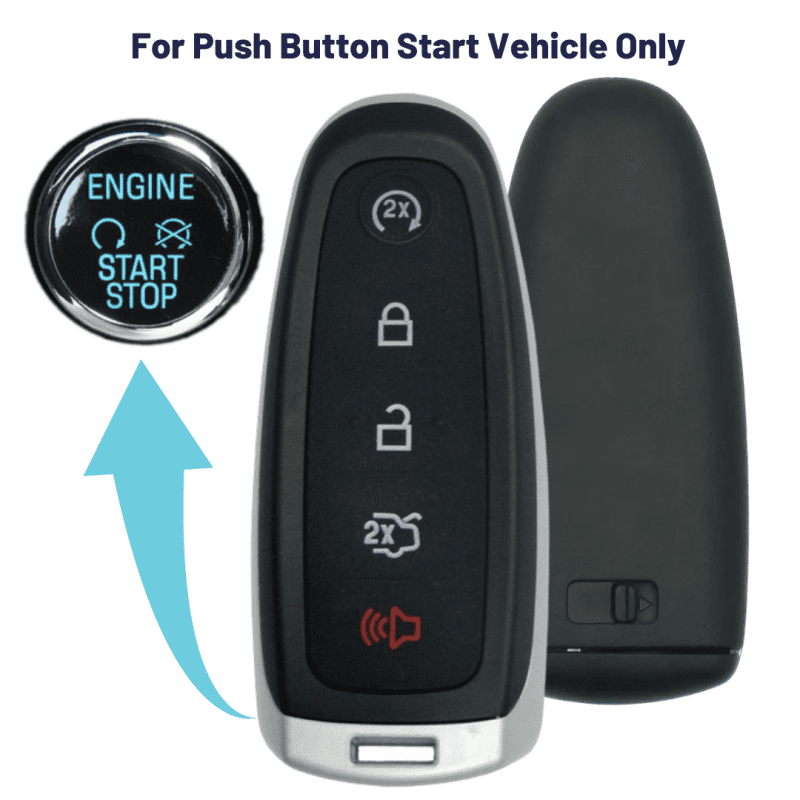 ford 5 button aftermarket smart key with remote start and trunk release forpsk 5b trs fob pdl tom s key company 2 30256624533757