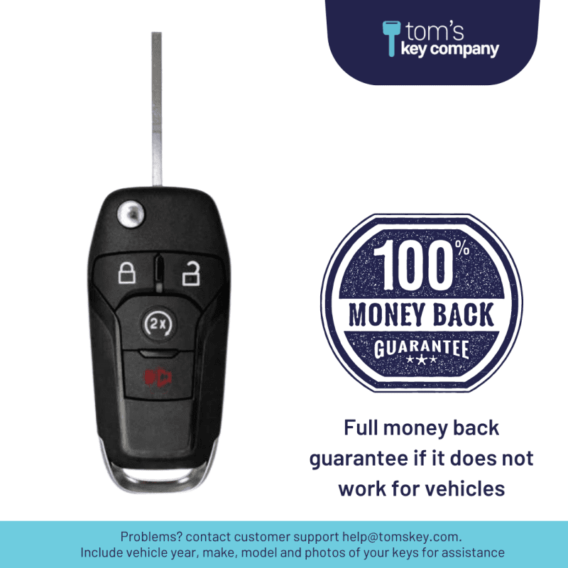 ford aftermarket keyless entry flip key 4 button with remote start forfk 4b rs flp tom s key company 5