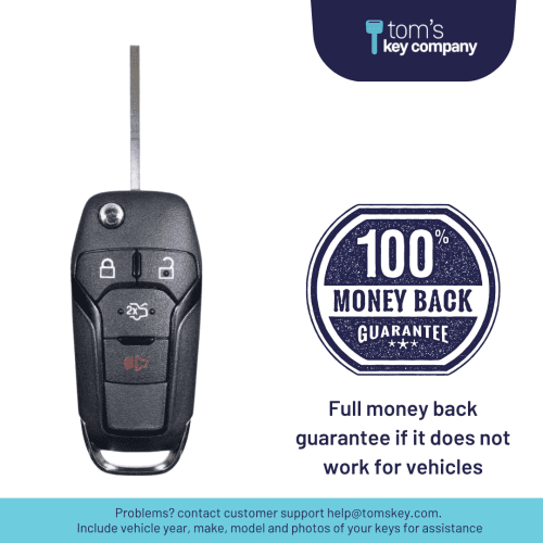 ford aftermarket keyless entry flip key 4 button with trunk release forfk 4b trunk flp tom s key company 5 32022291644669