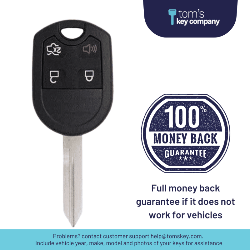 ford and lincoln key and keyless entry remote 4 button with trunk ouc6000022 4b t tom s key company 5 32002417230077