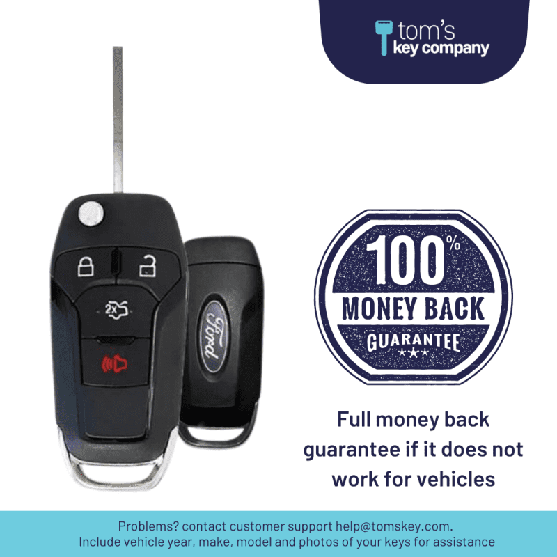 ford oem keyless entry flip key 4 button with trunk release forfk oem logo 4b trunk flp tom s key company 5 32022096412925