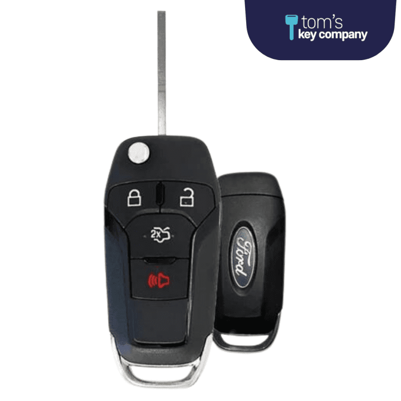 ford oem keyless entry flip key 4 button with trunk release forfk oem logo 4b trunk flp tom s key company 6 32022096445693