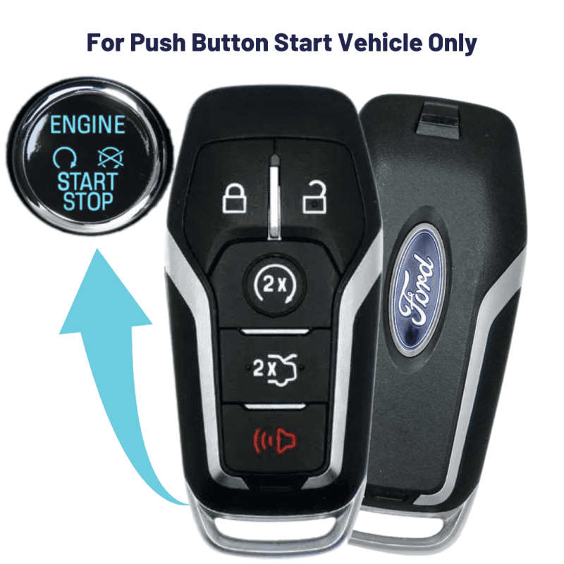 ford oem logo 5 button smart key with remote start and trunk release forsk trs 5b oem tmb logo tom s key company 6 30231360307453