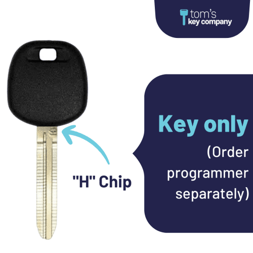 "H" Chip Transponder Key for Select Toyota Vehicles (TOY8-H)