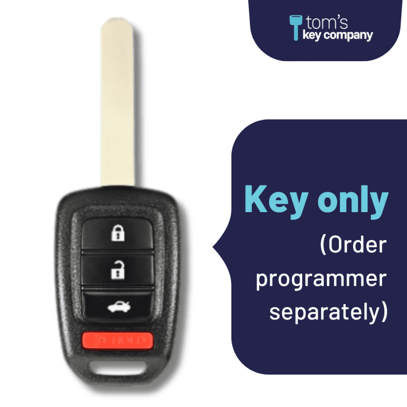 honda accord 2013 2015 and honda civic 2014 2015 key and keyless entry remote 4 button mlbhlik6 1t 4b tom s key company 1 31967601197309