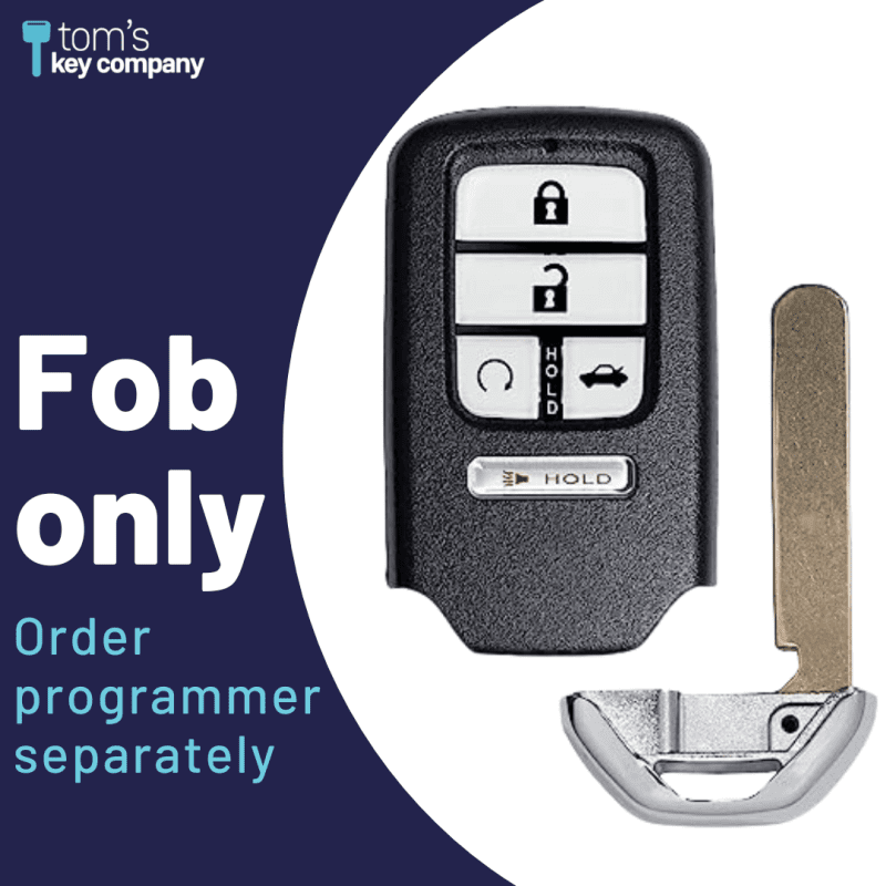 honda civic and pilot 5 button smart key with remote start and trunk release honsk 5b trs kr5v2x tom s key company 1 31968227623165