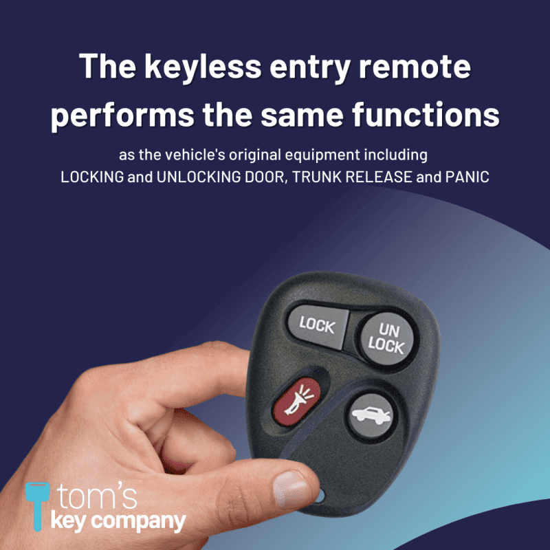 keyless entry remote for select buick chevrolet cadillac gmc oldsmobile and pontiac vehicles 4 button remote fob gmrm 4tz0re kit tom s key company 4 29841219977469