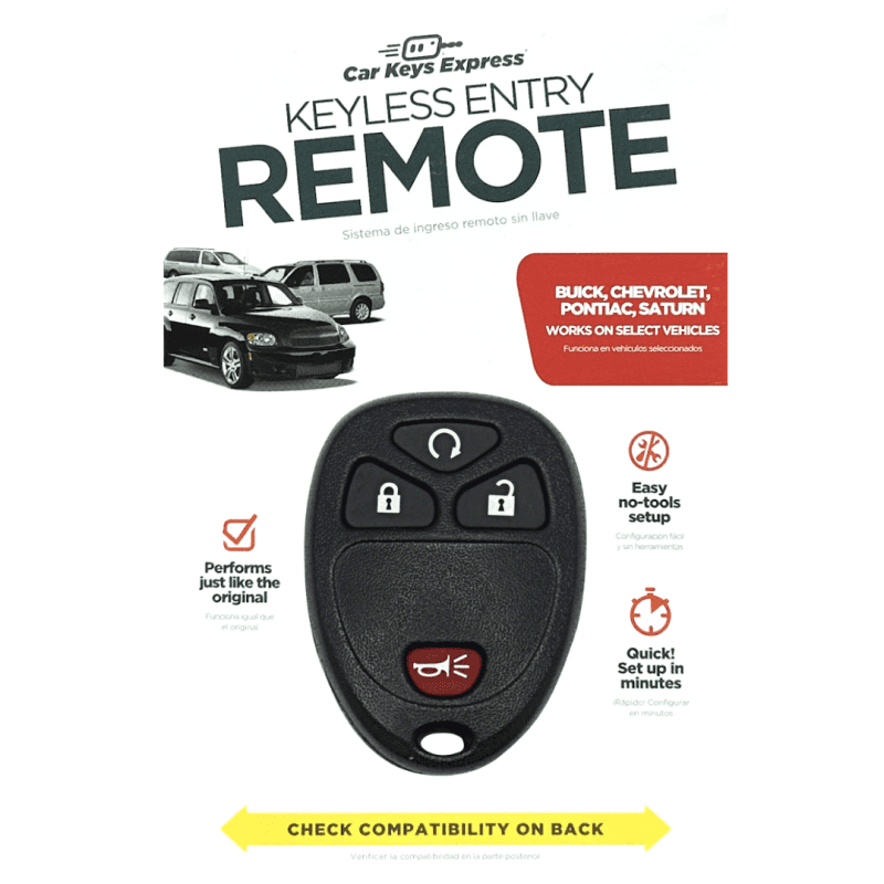 keyless entry remote for select buick chevrolet pontiac and saturn vehicles 4 button remote fob gmrm 4rz0re kit tom s key company 1 29840706797821