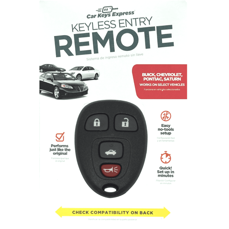 keyless entry remote for select buick chevrolet pontiac and saturn vehicles 4 button remote fob gmrm 4tz1re kit tom s key company 1 29841317167357