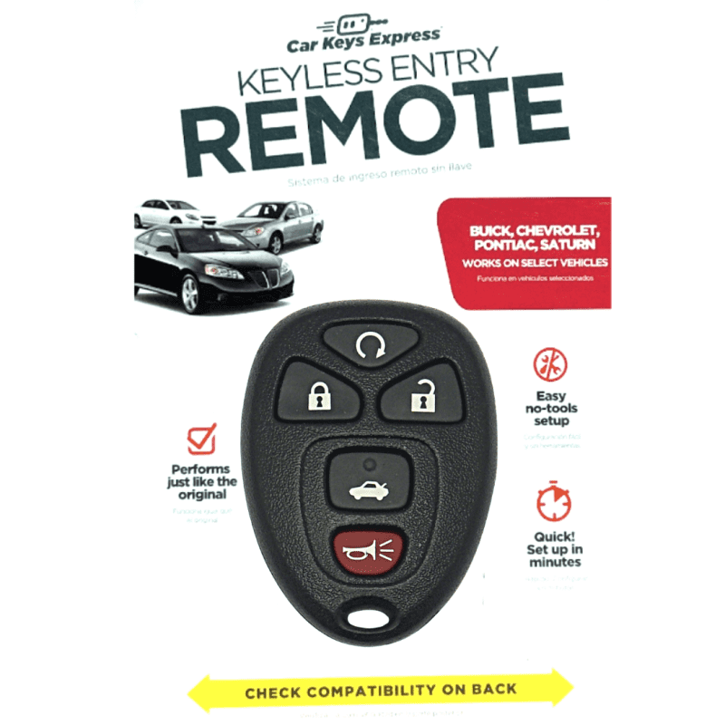 keyless entry remote for select buick chevrolet pontiac and saturn vehicles 5 button remote fob gmrm 5trz0re kit tom s key company 1 29842396381437