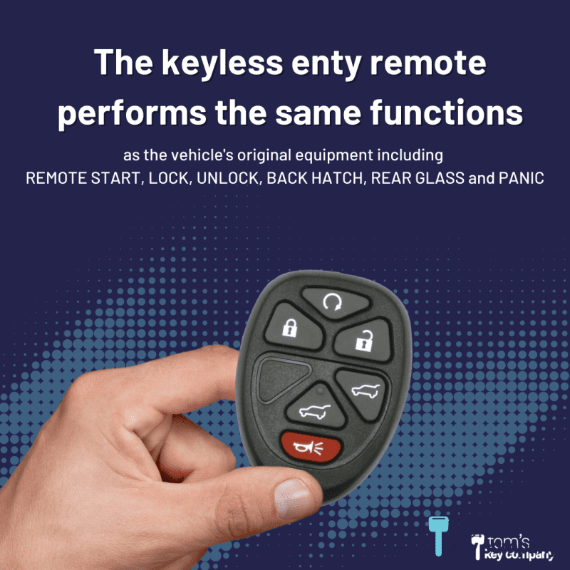 keyless entry remote for select cadillac chevrolet and gmc vehicles 6 button remote fob gmrm 6thz0re kit tom s key company 4 29845889155325