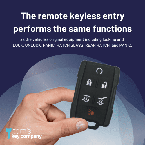 keyless entry remote for select chevrolet and gmc vehicles 6 button remote fob gmrm 6thz1re kit tom s key company 4 29846643015933