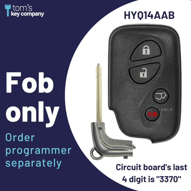 lexus smart key fob 4 button replacement for fob with e board 3370 hyq14aab lexus hyq14aab 4b e 3370 fob tom s key company 1