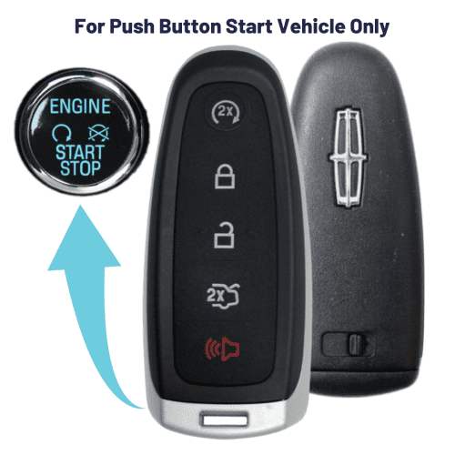 lincoln 5 button oem smart key with remote start and trunk release lincpsk 5b trs oem pdl tom s key company 30274097447165