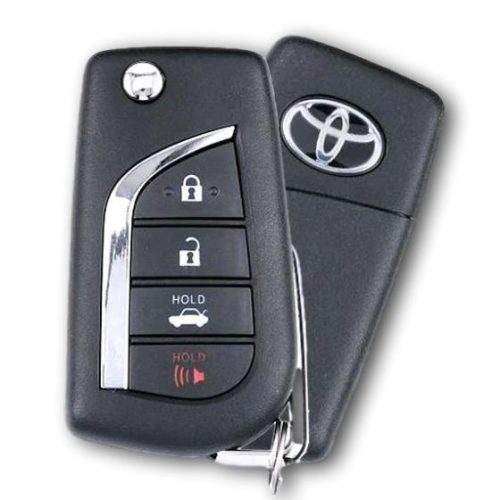 refurbished toyota logo camry keyless entry remote key h chip key with 4 button remote flip key hyq12bfb 4b h flp logo refurb tom s key company 7 7751362510980