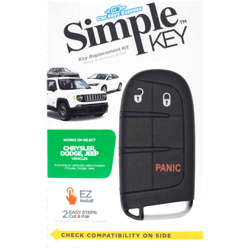 simple key programmer for chrysler dodge jeep and ram with a 3 button smart key fob tom s key company 1 29715920683261