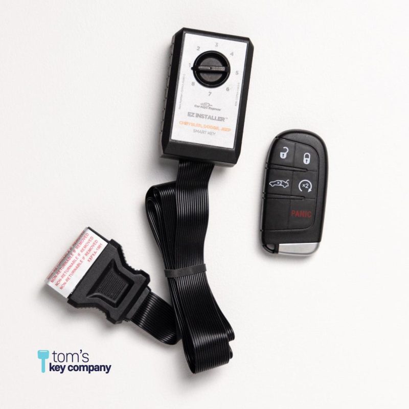 simple key programmer for chrysler dodge jeep and ram with a 5 button smart key fob with trunk release and remote start tom s key company 1 31783996260605