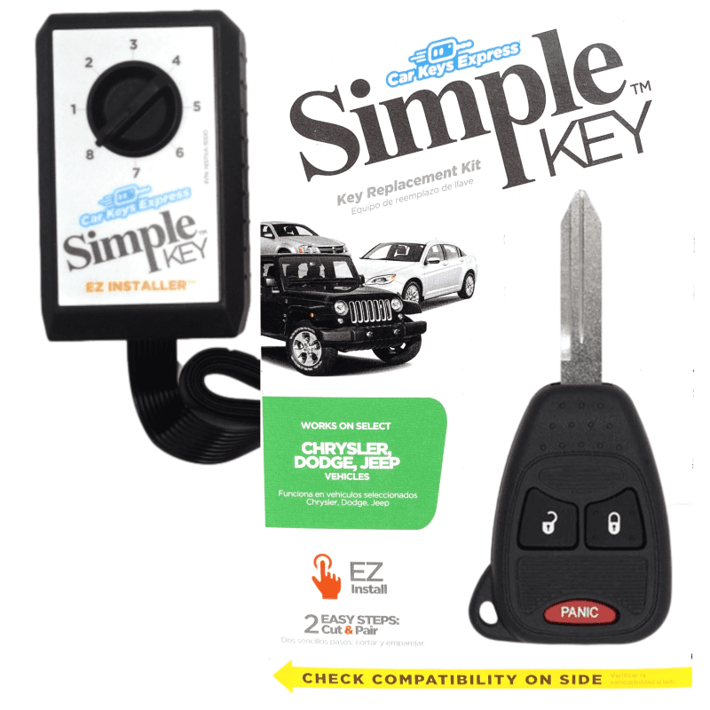 simple key programmer for chrysler dodge jeep with a 3 button remote key tom s key company 5 29079681040637