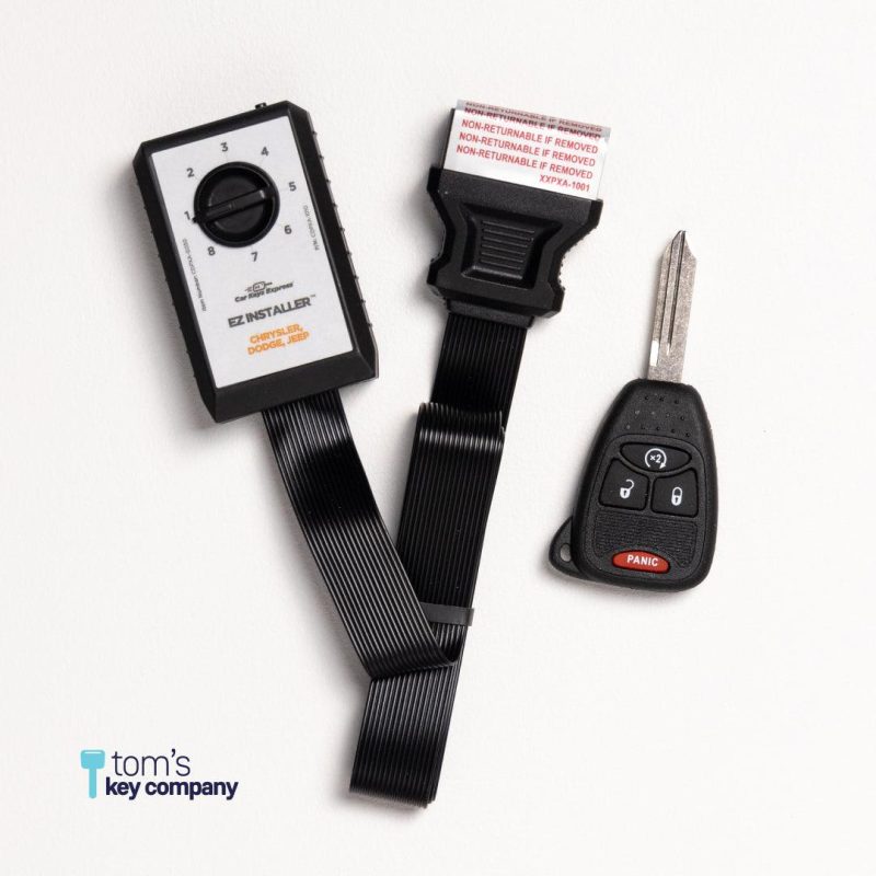 simple key programmer for dodge and jeep with a 4 button remote key with remote start tom s key company 1 31776785989885