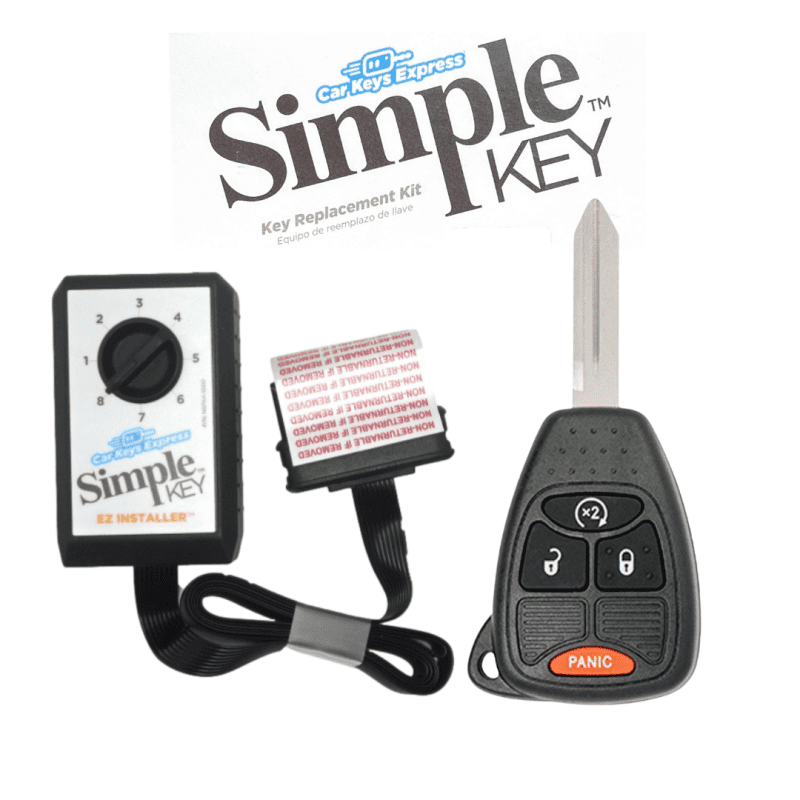 simple key programmer for dodge and jeep with a 4 button remote key with remote start tom s key company 5 29750418800893