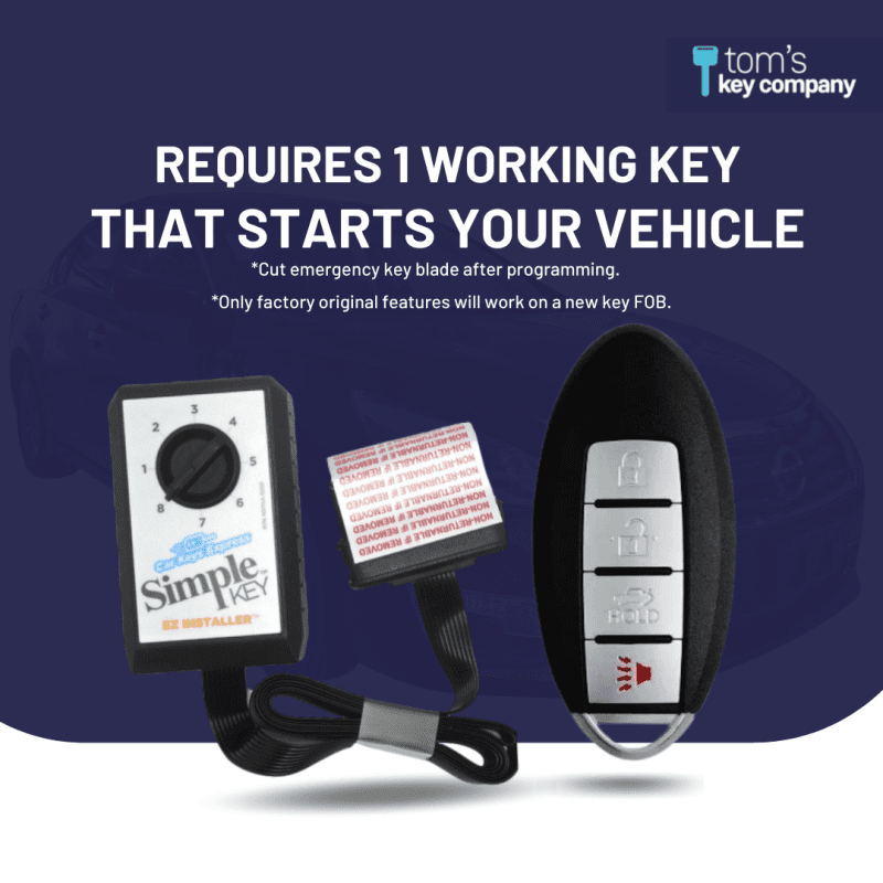 simple key programmer for nissan and infiniti with a 4 button smart key fob with trunk release tom s key company 2 30233501532413