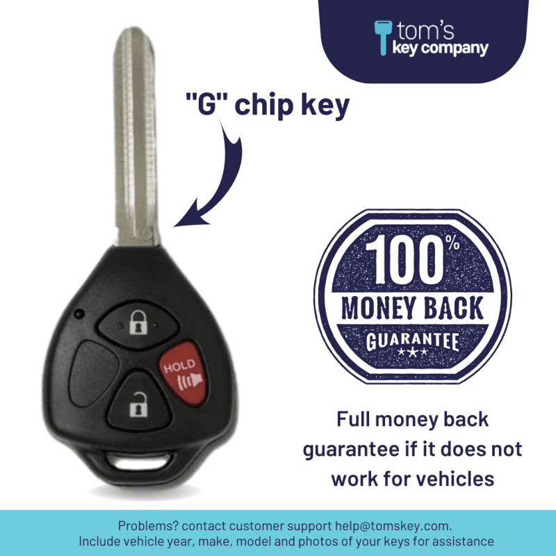 toyota 4runner rav4 and yaris key and remote g chip key with 3 button remote hyq12bby 3b g tom s key company 4 30812237431037