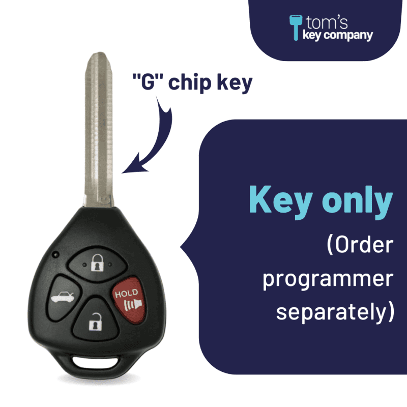 toyota camry key and remote g chip key with 4 button keyless entry remote fob hyq12bby 4b g tom s key company 1 30812315910397