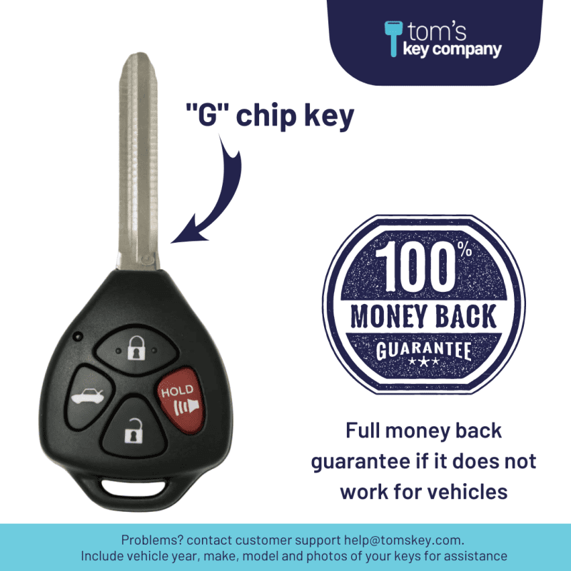 toyota camry key and remote g chip key with 4 button keyless entry remote fob hyq12bby 4b g tom s key company 4 30812315812093