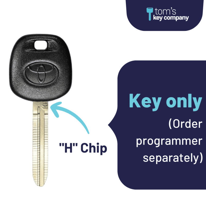 toyota logo h chip transponder key for select toyota and scion vehicles rubber handle toy8 h logo tom s key company 1 31900749889789