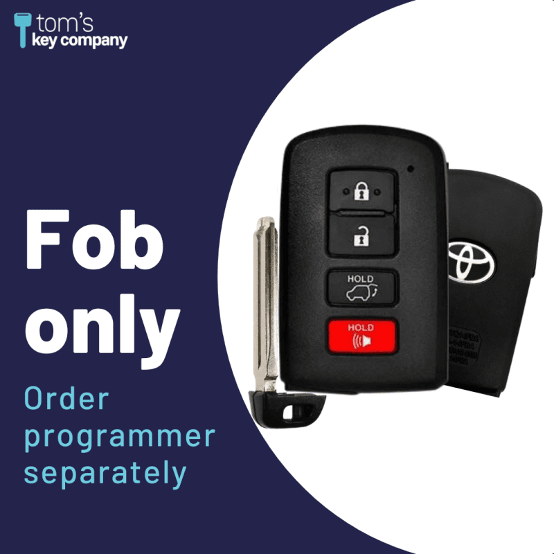 toyota logo highlander smart proximity key push button start keyless remote fob with emergency key hyq14fba 4b ag2110 fob logo tom s key company 1 31795915227389