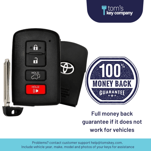 toyota logo highlander smart proximity key push button start keyless remote fob with emergency key hyq14fba 4b ag2110 fob logo tom s key company 5 31795915325693