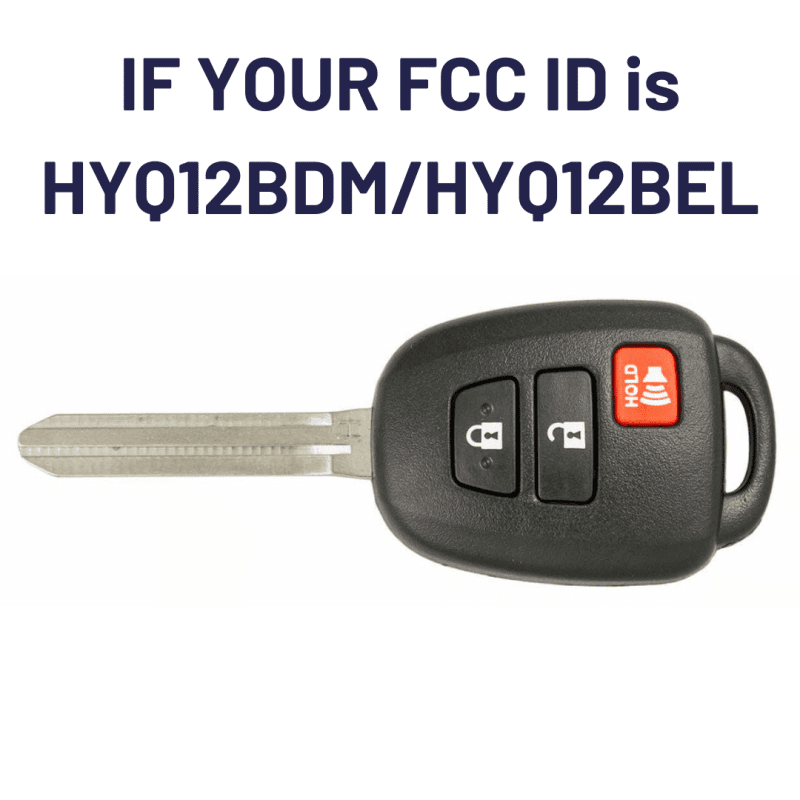 toyota prius c and tacoma key and remote h chip key with 3 button keyless entry remote fob hyq12bel 3b h hyq12bdm tom s key company 5 30082559901949