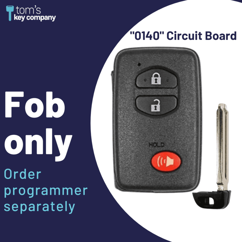 toyota rav4 and highlander smart key fob 3 button 0140 board hyq14aab 3b 0140board fob tom s key company 1 31796742848765