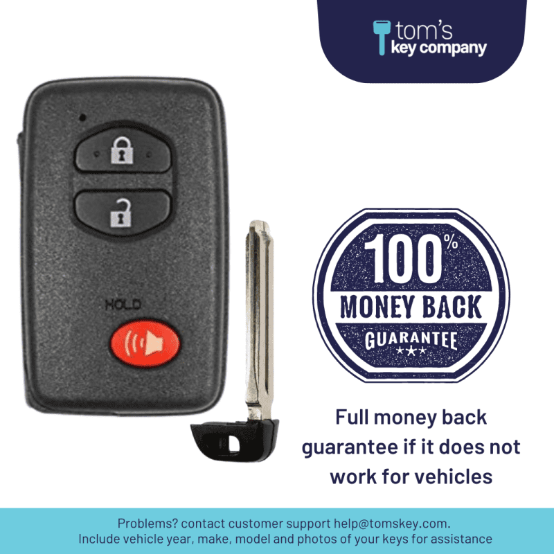 toyota rav4 and highlander smart key fob 3 button 0140 board hyq14aab 3b 0140board fob tom s key company 7 31796743012605